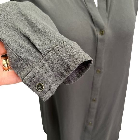 Gentle Fawn Grey Button Front Long Sleeve Blouse Top Size XS - Picture 4 of 12